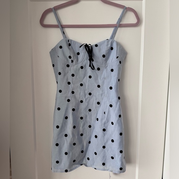 More To Come Dresses & Skirts - Light Blue Polka Dot Dress
